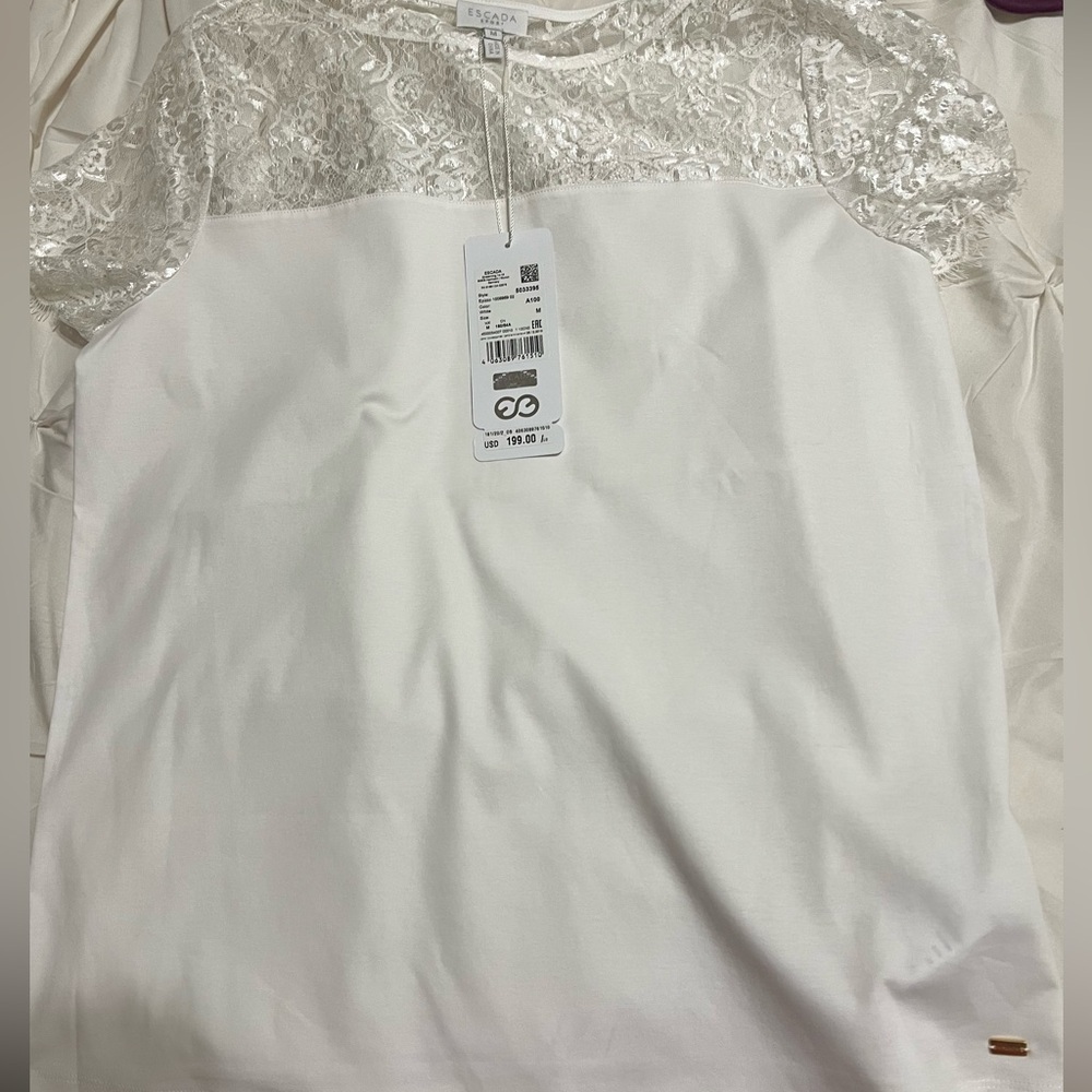 Escada sport white blouse
